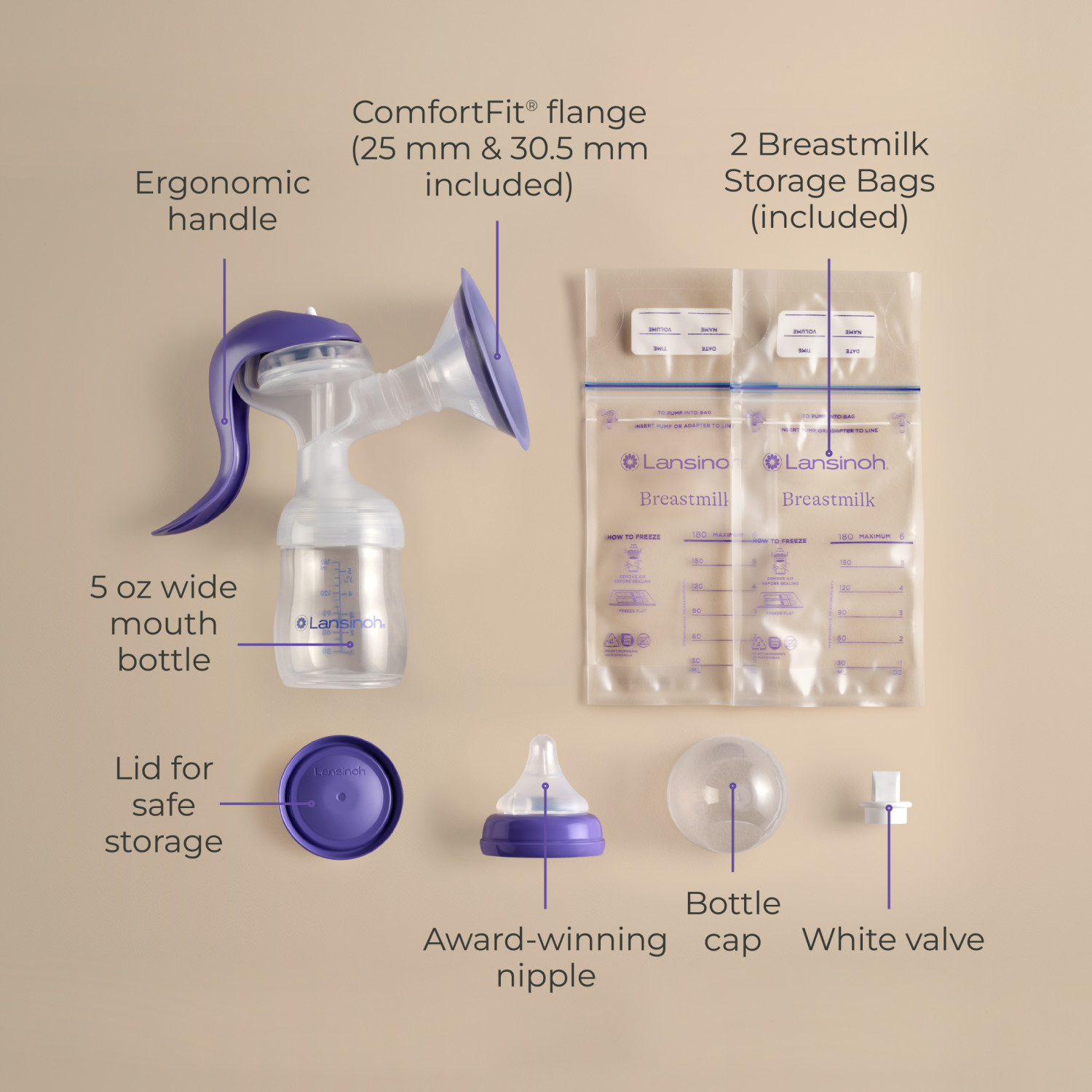 Lansinoh Manual Breast Pump with Two Pumping Modes photo 5