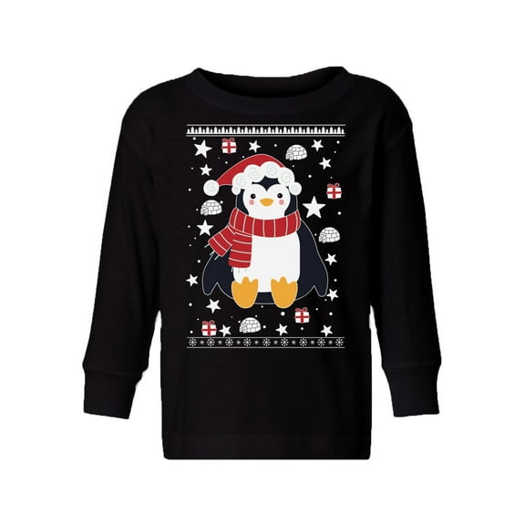 Awkward Styles Xmas Long Sleeve Shirt for Girls Boys Penguin Christmas Pattern Shirt