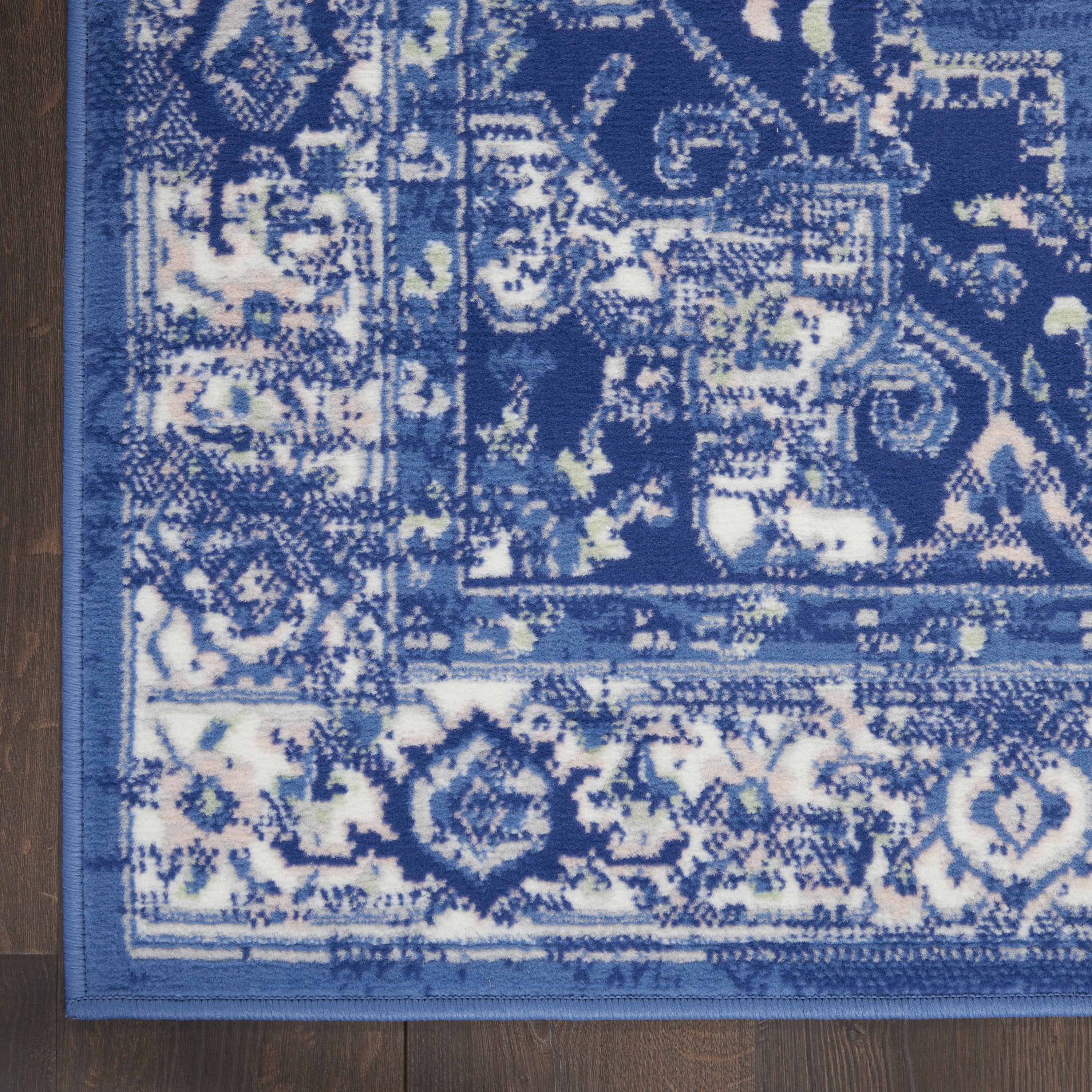 Nourison Whimsicle Persian Farmhouse Navy 4' x 6' Area Rug, (4' x 6')