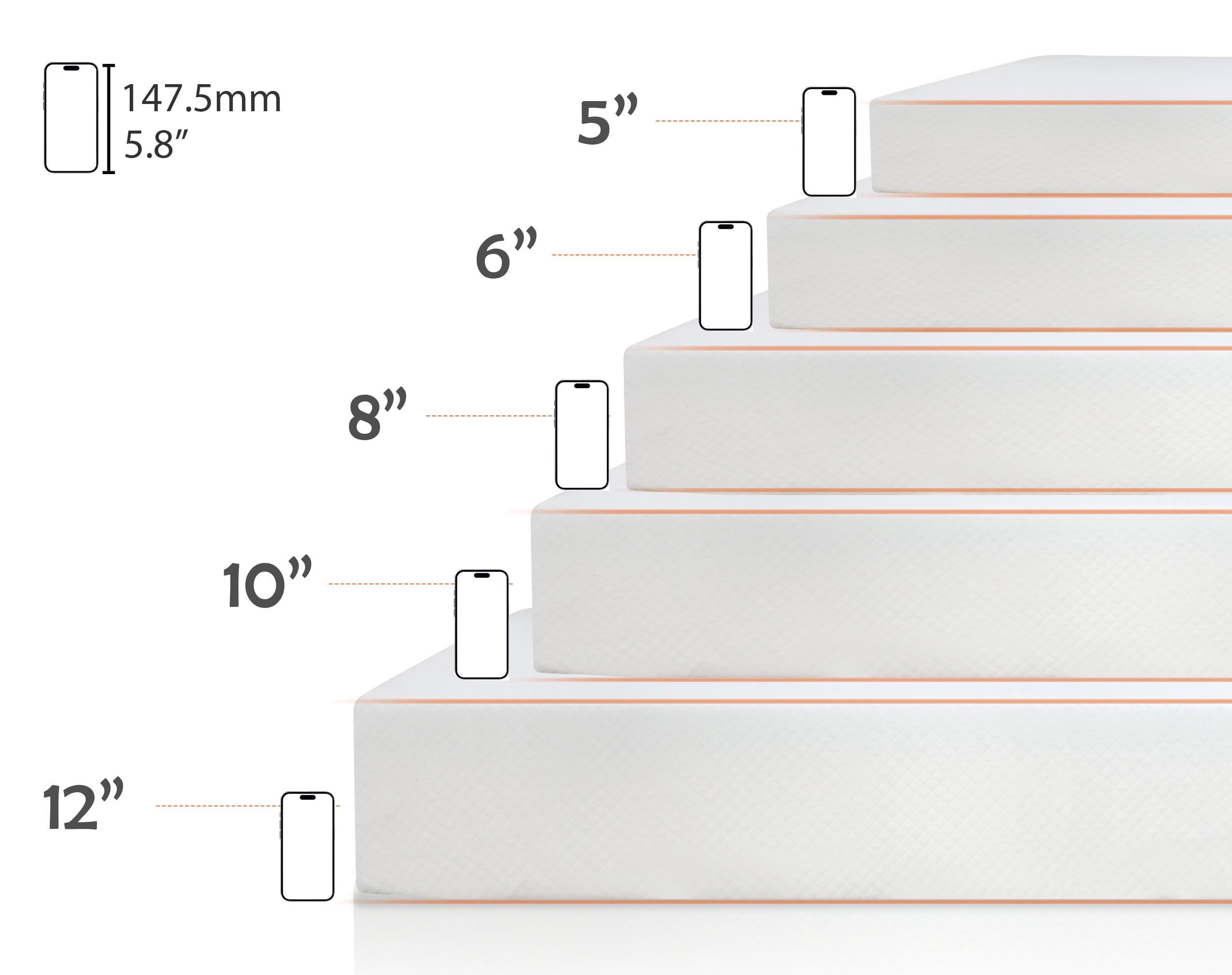 CL.HPAHKL California King Mattress, Upgrade 6 inch Gel Memory Foam Mattress Bed in a Box, Medium Firm Support