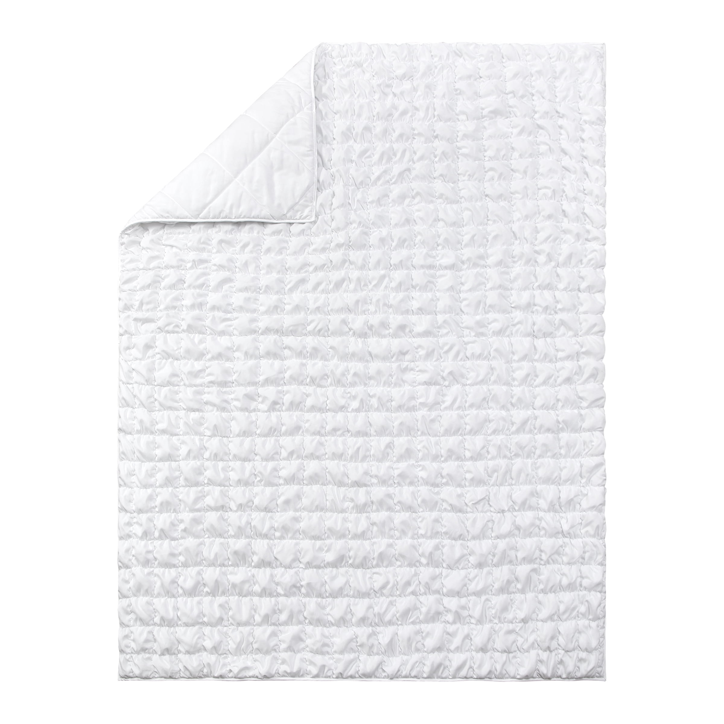 Urban Playground Kids and Teens Dreamy Clouds Marshmallow White 2-Piece Solid Quilt Set, Twin/Twin XL