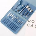 thumbnail image 4 of Professional Pedicure Kit Nail Clipperstools, Grooming Kit Nail Care Tool With Leather Travel Case, 4 of 5