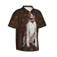 thumbnail image 2 of English Pointer Dog With Vintage American Flag Men's 3d Print Casual Button Down Shirts, Novelty Hawaiian Short Sleeves 3xl, 2 of 8
