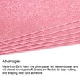 thumbnail image 4 of Glitter EVA Foam Sheets Soft Paper Self-Adhesive 11.8 x 7.8 Inch Pink 12 Pcs, 4 of 6