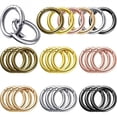 thumbnail image 2 of 5pcs Metal O Ring Keyring Spring Buckles DIY Jewelry Openable Round Carabiner Keychain Clasp Bag Clips Snap Hook, 2 of 9