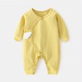 thumbnail image 2 of Hwmodou Baby Bodysuits Girls Cotton Blend Romper Zipper Long Sleeve Romper Jumpsuit Fall Winter Cute Baby Outfits,3-6M, 2 of 9