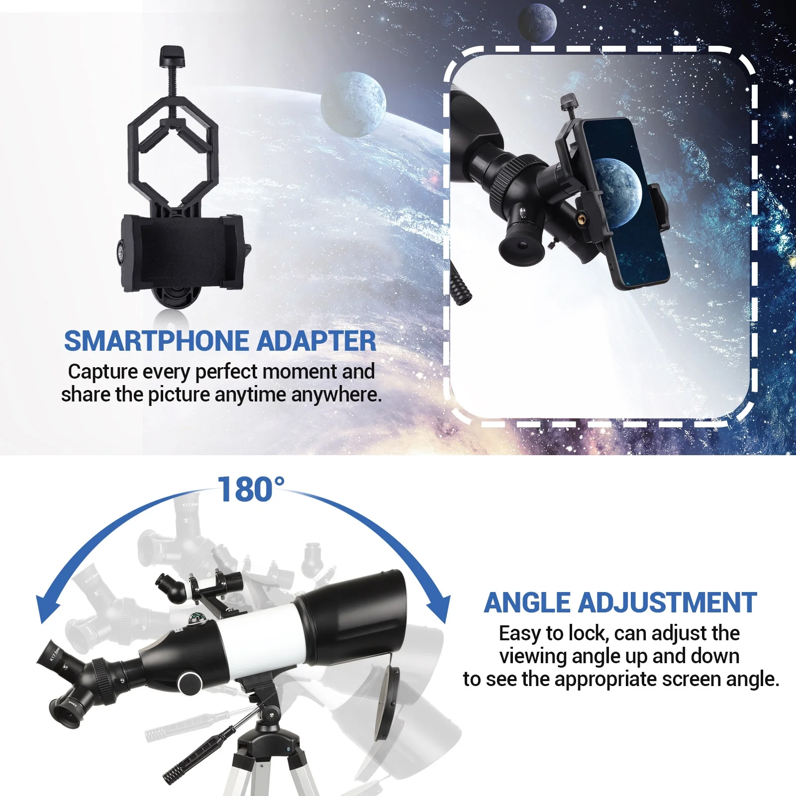 BEBANG 80mm Refractor Telescope for Adults and Kids photo 2