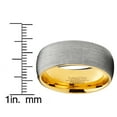 thumbnail image 4 of Metal Masters Mens Tungsten Carbide Wedding Band Ring Dome Brushed Comfort-Fit 8mm, 4 of 7