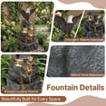thumbnail image 3 of HOMEDIARY 37" H Outdoor Water Fountain, 4-Tier Cascading Waterfall Fountain with LED & Adjustable Pump, Garden Water Feature with Bald Eagle Statue, Natural Rock Finish for Patio, Backyard & Indoor, 3 of 7
