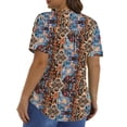 thumbnail image 4 of Fantaslook Blouses for Women Pleated Short Sleeve Tunic Tops Dressy Casual Summer Shirts, 4 of 9