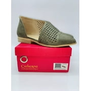 Catherine Catherine Malandrino Women's Roffee D'Orsay Flat Olove Vegan US 6