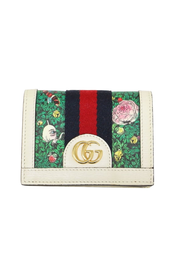 Pre-Owned GUCCI x Yuko Higuchi Ophidia Mini Wallet / Short with Flap, GG Hardware, Leather,...