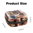 thumbnail image 2 of 1Pc Cute Period Bag Menstrual Cup Pouch, Large Storage Bag Sanitary Purse for Sanitary Napkin Pads, Beautiful Cat Floral Watercolor Pads Organizer for Girls Women, 2 of 6