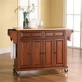 thumbnail image 2 of Crosley Furniture Natural Wood Top Kitchen Cart in Cherry/Natural, 2 of 7