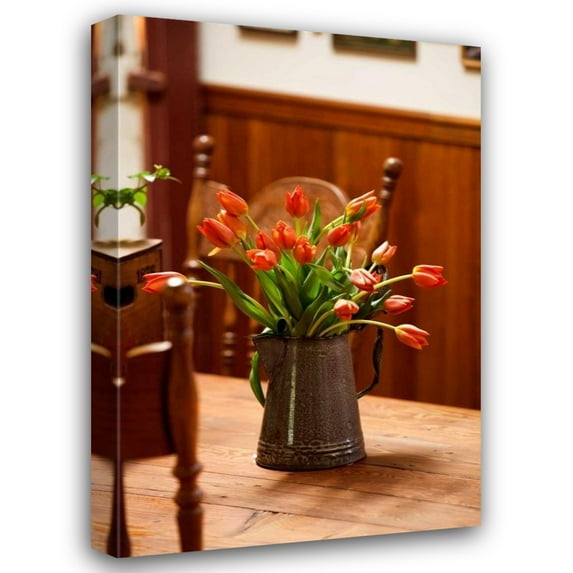 Philip Clayton-Thompson 17x24 Gallery Wrapped Canvas Wall Art Titled - Fresh Tulips I
