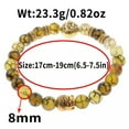 thumbnail image 2 of EOEMY Natural Gemstone Beads Buddha Head Beaded Men Womens Lava Bead Handmade Bracelet-230-1, 2 of 2