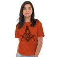 thumbnail image 3 of Illuminati Masonic Square Compass Plus Size Crewneck Graphic Tee Shirt Brisco Brands 4X, 3 of 4