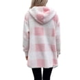 thumbnail image 3 of IMENGL Womens winter coats warm plush hooded jackets, Pink 2XL, Size M-3XL, 3 of 6