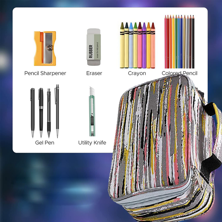 YOUSHARES Colored Pencil Case 166 Slots Pen Case Organizer with Handy Wrap & Zipper, Multilayer Holder for Prismacolor Colored Pencils & Gel Pen