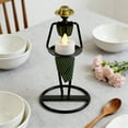 thumbnail image 6 of Waiter Figurine Candle Stand with LED Candle Safe Flameless Centerpiece for Home Decor Dining Table Party Wedding Gift(D), 6 of 6