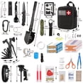thumbnail image 4 of 137/170Pcs Survival Kit & First Aid Kit All in One, Upgraded MOLLE Emergency Gear with Axe, Shovel, Knife, Lantern, Camping Accessories for Men, Hiking, Hunting, Fishing, Outdoor Adventure, 4 of 11