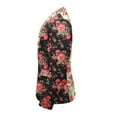 thumbnail image 4 of Cloudstyle Men's Patchwork Printed Notch Lapel Single-Breasted One-Button Blazer with Center Back Vent, 4 of 10