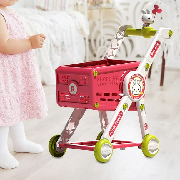 Carro de compras de juguete para ninos. Los ninos simulan tener un carrito de compras. Carrito de compras Fun Mart para ninos a partir de 3 anos. nino Solo carrito de compras