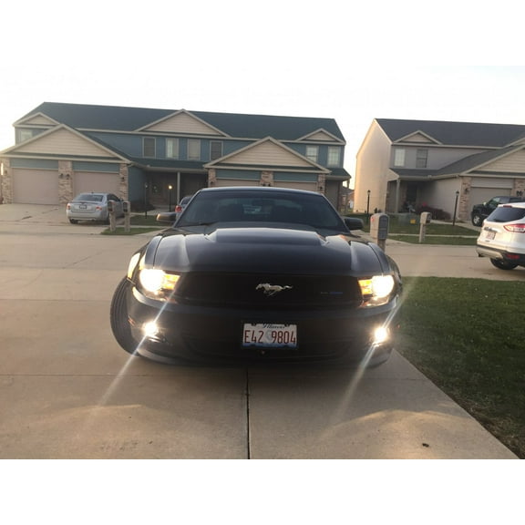 For White Halo Angel Eye LED Fog Lights Lamps for 2013 2014 Ford Mustang GT