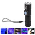 thumbnail image 1 of Ultra Violet Flashlight, Blacklight Flashlight 4 Light Modes Aluminium Alloy Easy Charging 395nm  For Photo Scorpion For Cat Moss Detection, 1 of 8