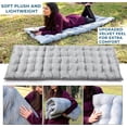 thumbnail image 4 of Zento Camping Cot Mattress Foam Pad for Adults – Thick Soft Ultra Comfort Sleeping Pad for Traveling Hiking Outdoor or Indoor Use – Lightweight Easy to Carry Foldable Waterproof Adult Cot Mattress, 4 of 16