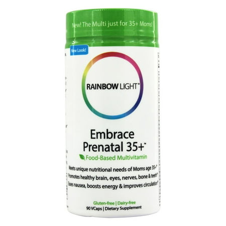 Rainbow Light multivitamines, les aliments à base, Embrassez prénatale 35+, vcaps