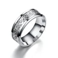thumbnail image 2 of HOOUN Women Men Stainless Steel Silver/Gold Rings Wedding Band Jewelry Gift Size 6-12-10-#8, 2 of 2