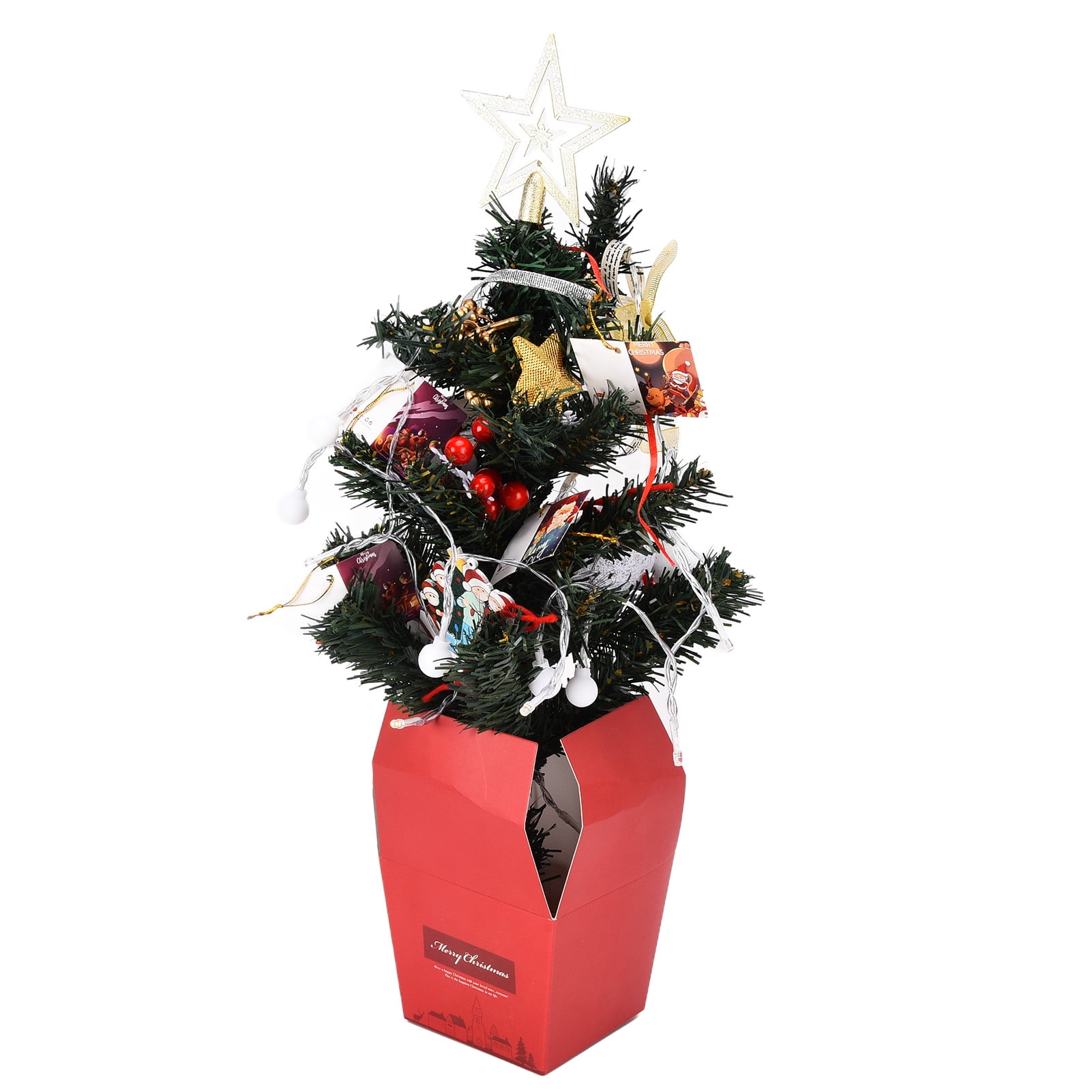 Small Christmas Tree, Tabletop Mini Christmas Tree Desktop Plastic 19