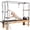 Black Style 1, variant on Vakiorn Pilates Reformer Machine 3 in 1 Quick Assembly Oak Wood Aluminum Adjustable Easy Switching with Jump Board Accessories for Gym Home