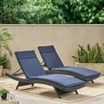 thumbnail image 3 of Noble House Sunset Outdoor Brown Wicker Adjustable Chaise Lounge with Colored Cushions (Set of 2), 3 of 5