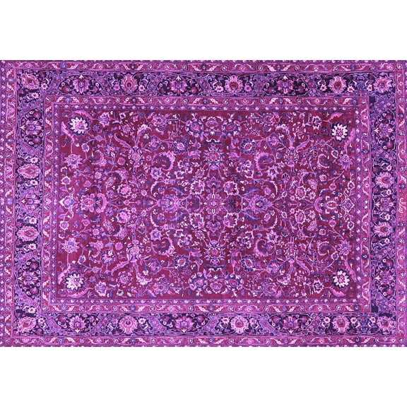 Ahgly Company Indoor Rectangle Persian Purple Traditional Area Rugs, 5' x 7'