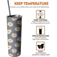 thumbnail image 2 of Daisy Gifts for Women Girl - Daisy Flowers Tumblers - Cute Skinny Tumbler 20 OZ with Lid and Straw for Birthday Gifts for Women, Friends Female, 2 of 6