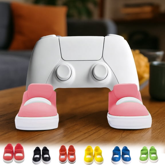 Kuroiy 2PC Miniature Shoe Shaped Game Controller Stand | Whimsical Plastic Desk Organizer | Novelty Storage Display | Space-Saving Gaming Accessory | 3.74x1.77in | Unique Fun Gift