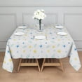 thumbnail image 2 of Floral 60" Square Waterproof Tablecloth, Floral Print Polyester Table Cover, 2 of 6