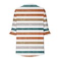 thumbnail image 4 of Ashirexll Summer Shirts for Women, Short Sleeve Shirts for Women, Fashion Casual Polka Dots V-Neck Ruffle 3/4 Sleeve Blouse, 4 of 5