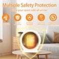 thumbnail image 6 of Portable Space Heater, Small Mini Electric Heaters for Indoor,1200W Thermal Sensor for Home, Bedroom., 6 of 8