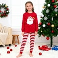 thumbnail image 3 of ELUTONG Girl's Christmas Pajamas，Kids Long Sleeve Santa Claus and Reindeer Sleepwear Sets for 2-12T, 3 of 7