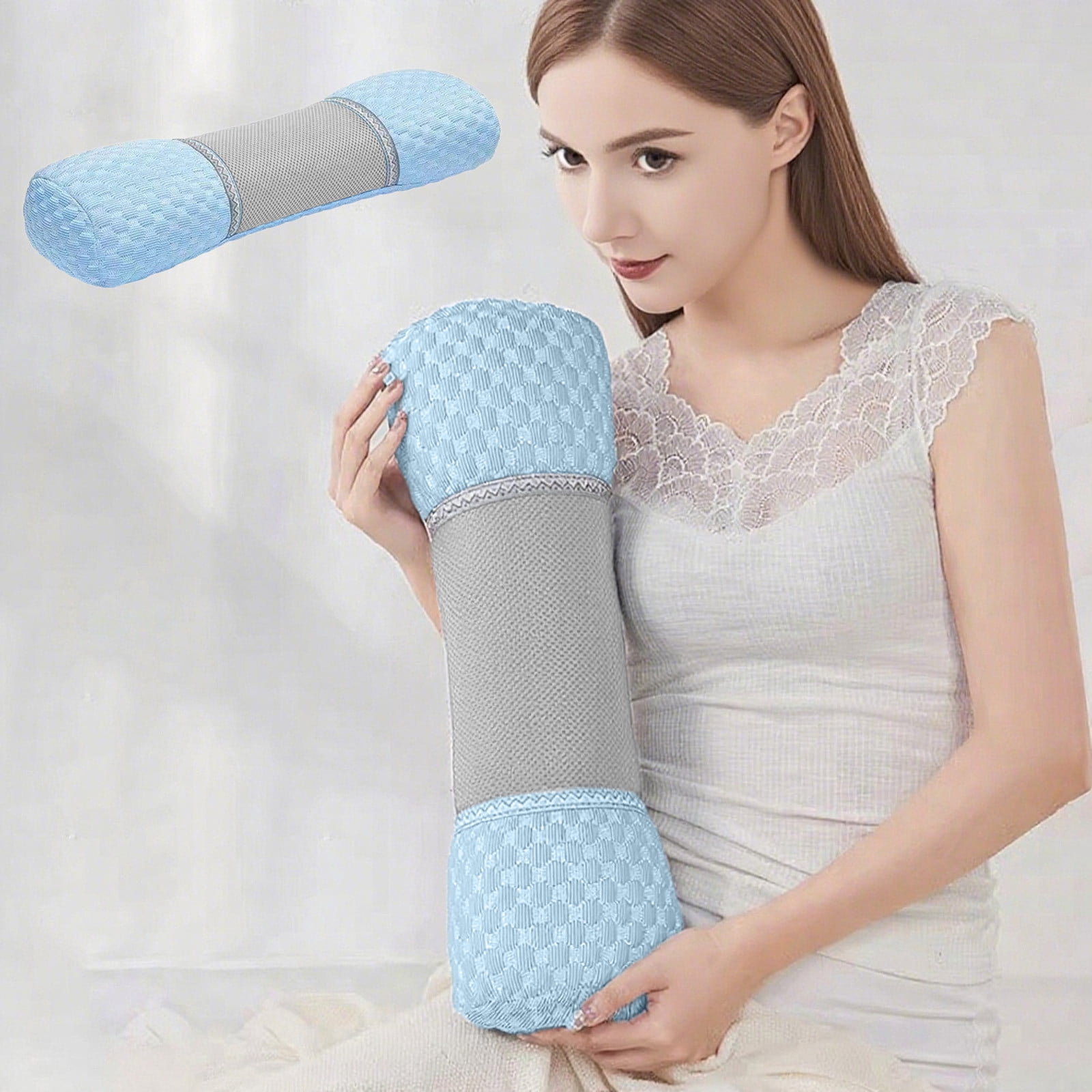 Vfedsrsge Cervical Neck Pillow Cooling Lumbar Support Pillow for Side Sleeper,20x5in