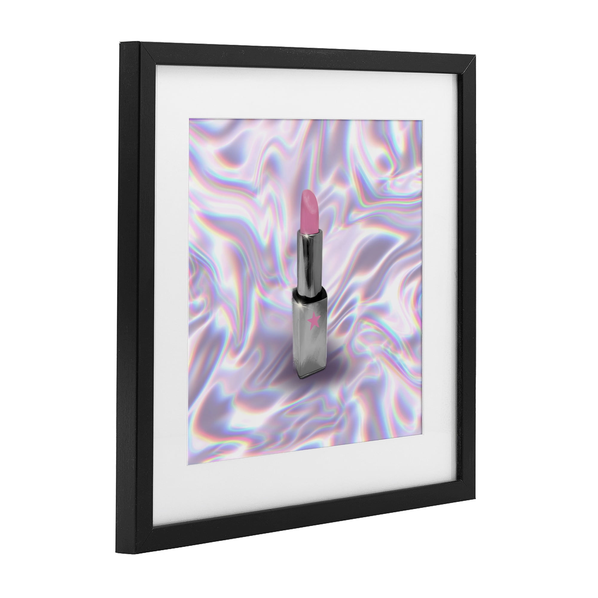 Stupell Industries Iridescent Icon Lipstick Black Framed Print Under Glass, design by Matthew Piotrowicz