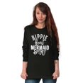 thumbnail image 3 of Cute Hippie Heart Mermaid Sprit Women Plus Size Long Sleeve Graphic Tee Brisco Brands 2X, 3 of 5
