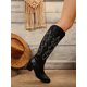thumbnail image 5 of Western Style Embroidered Retro Knight Boots Trendy Outdoor Spring/autumn Footwear, 5 of 5