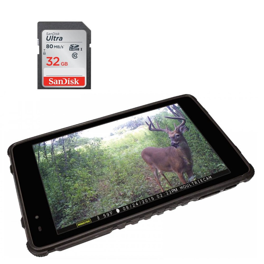 Moultrie Hunting Tablet Viewer + 32GB SD CARD
