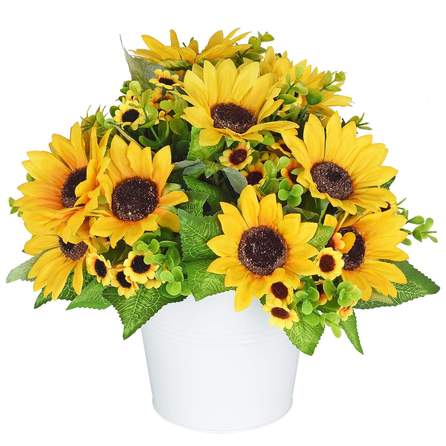 Yellow Artificial Silk Sunflower 70 Flowers Wedding Party Home Decorations 