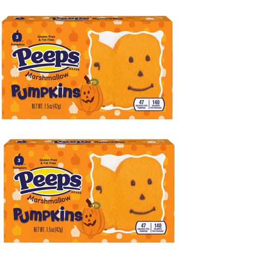 Peeps Halloween Marshmallow Pumpkins - 1.5oz/3ct pack of 2