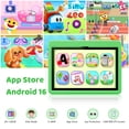 thumbnail image 6 of 10 inch Kids Tablet, Android 16 Tablet for Kid, 5-Core Processor, 24GB RAM, 128GB ROM Toddler Children,Tablets with Case, Parental Control, 5000mAh, WiFi, BT5.0, Dual Camera,Green, 6 of 7